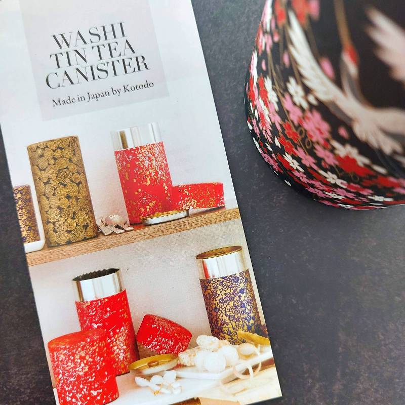 Washi Tea Caddy Tin